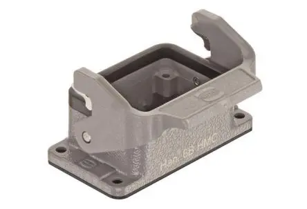 Produktfoto 1 von HARTING 0930 Gehäuse für robusten Stromversorgungsstecker 1 Hebel 1, Kabel 6B Steckverbindergehäuse, IP65