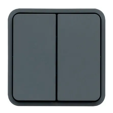 Produktfoto 1 von Hager WNA Lichtschalter 2-teilig Grau IP55 10A, Polypropylen