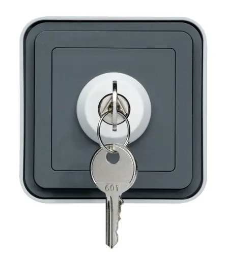 Produktfoto 1 von Hager WNC Lichtschalter 1-teilig Grau IP55 10 A, Polypropylen
