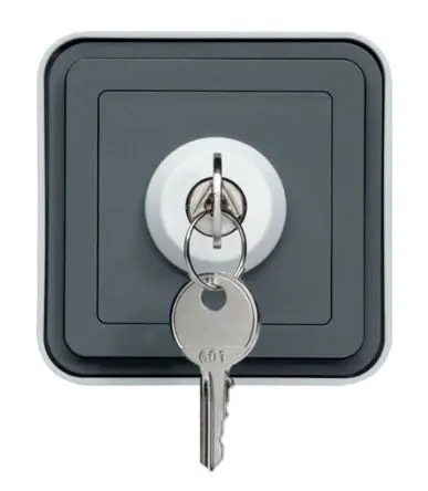 Produktfoto 1 von Hager WNC Lichtschalter 1-teilig Grau IP55 10A, Polypropylen