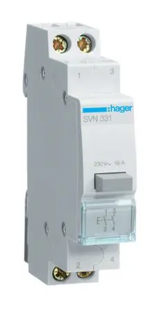 Produktfoto 1 von Hager SVN Geräteschutzschalter Drucktaster für Modulare Geräte / 16A
