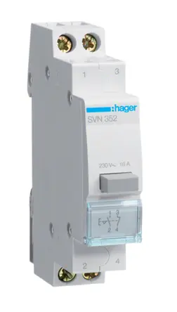 Produktfoto 1 von Hager SVN Geräteschutzschalter DIN-Hutschiene Drucktaster für Modulare Geräte / 16 A