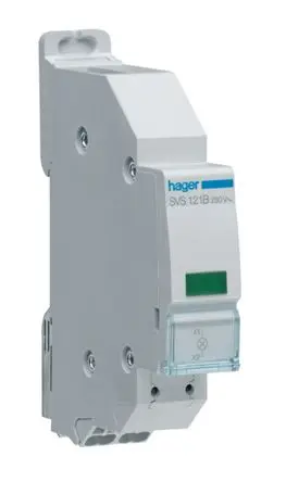 Produktfoto 1 von Hager Anzeige SVS 230V Grün LED Panel Rechteckig IP20 Schnellverbindung
