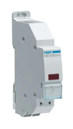 Produktfoto 1 von Hager Anzeige SVS 230V Rot LED Panel Rechteckig IP20 Schnellverbindung