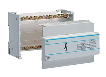 Produktfoto 1 von Hager Hager KJ Schnittstellenmodul Anschlussklemmenblock, 2-polig, DIN-Hutschiene 90A