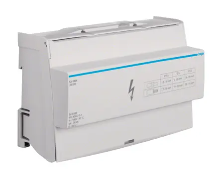 Produktfoto 1 von Hager Hager KJ Schnittstellenmodul Anschlussklemmenblock, 4-polig, 400 V, DIN-Hutschiene 160A