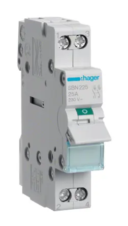 Produktfoto 1 von Hager SB Trennschalter 2P-polig 25A IP 20 230V ac 1-phasig