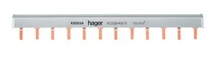 Produktfoto 1 von Hager, KB Reihe Stromschiene, 2 -phasig, 400 V 63A