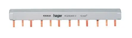 Produktfoto 1 von Hager, KB Reihe Stromschiene, 3 -phasig, 400 V 63A
