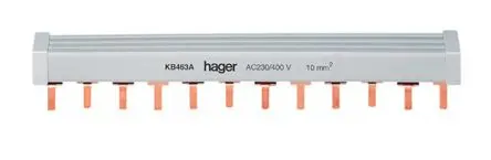 Produktfoto 1 von Hager, KB Reihe Stromschiene, 3 -phasig, 400 V 63A