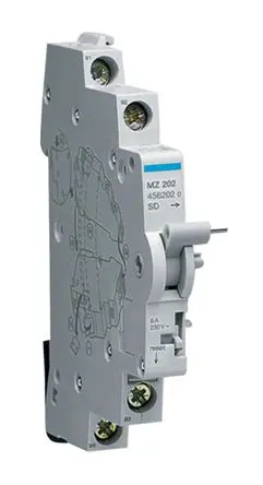 Produktfoto 1 von Hager MZ Hilfskontakt 2-polig DIN-Hutschiene, 1 Schließer/1 Öffner mit Schraube Anschluss 6 A, 240V ac