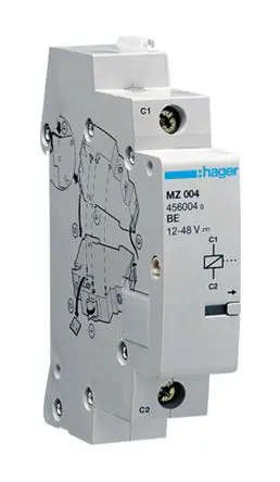 Produktfoto 1 von Hager MZ Nebenschlussauslöser DIN-Hutschiene mit Schraube Anschluss, 48V dc