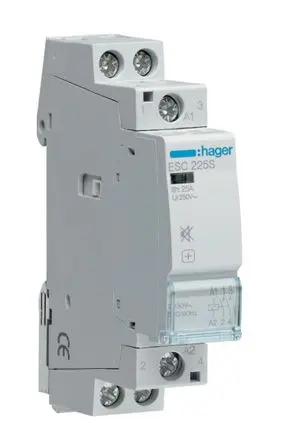 Produktfoto 1 von Hager System M Pro ESC Leistungsschütz 230 V ac-Spule, 2 -polig , 400 V ac / 25 A 2,2 VA 2 Schließer
