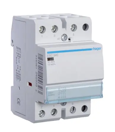 Produktfoto 1 von Hager System M Pro ESC Leistungsschütz 230 V ac-Spule, 3 -polig , 400 V ac / 40 A 3 Schließer