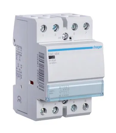 Produktfoto 1 von Hager System M Pro ESC Leistungsschütz 230 V ac-Spule, 4 -polig , 400 V ac / 63 A 4 Öffner