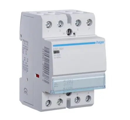 Produktfoto 1 von Hager System M Pro ESC Leistungsschütz 24 V ac-Spule, 4 -polig , 400 V ac / 63 A 6,5 kW 4 Öffner