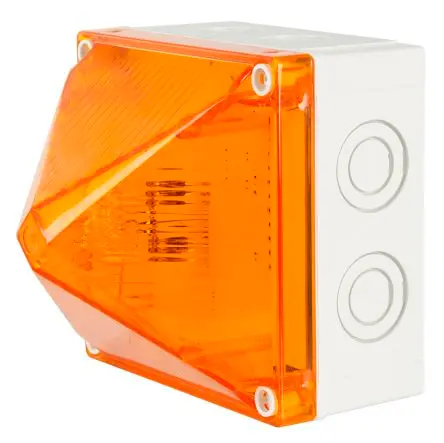 Produktfoto 1 von Moflash X700 Synchronous Xenon Filament/Warnsummer Signalleuchte 230V ac Gelb Oberfläche x 125 mm IP66, IP67