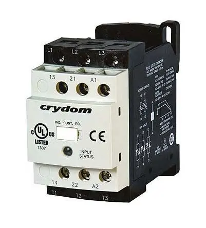 Produktfoto 1 von Sensata / Crydom DRC Halbleiterschütz, 3-polig, 480V ac / 500 mA 18V dc Umkehrend 2-Hilfskontakte