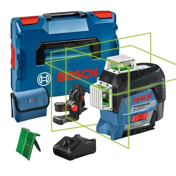 Produktfoto 1 von Bosch GLL 3-80 CG Linienlaser 540 nm ±0.2 mm/m Innen Laserfarbe Grün 3, Klasse 2