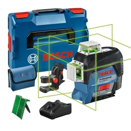 Produktfoto 1 von Bosch GLL 3-80 CG Linienlaser 540 nm ±0.2 mm/m Innen Laserfarbe Grün 3, Klasse 2
