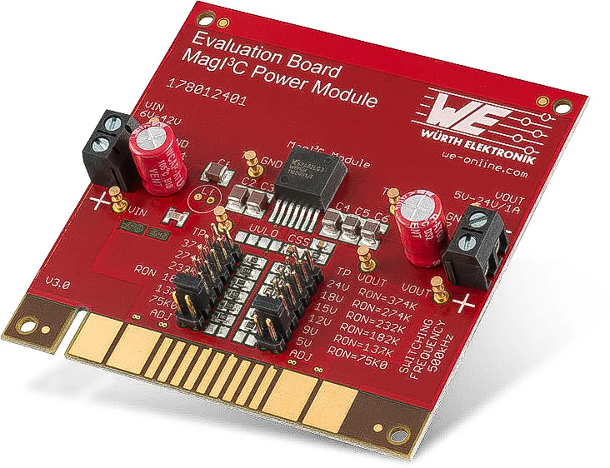Wurth Elektronik WPMDB Evaluierungsplatine, MagI3C Strommodul Abwärtsregler