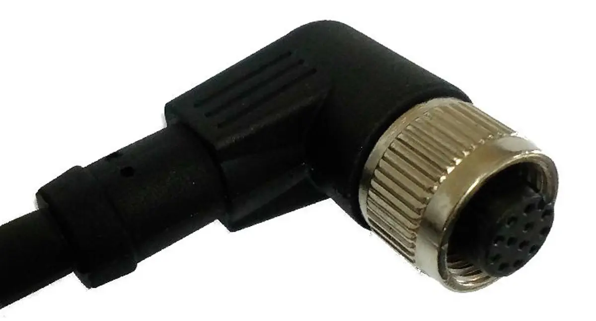 Produktfoto 1 von RS PRO CBF, 12-polig Sensor-Betätigungselementkabel, Rechtwinklig Buchse / Freies Ende Nicht abgeschlossen, Länge 2 m