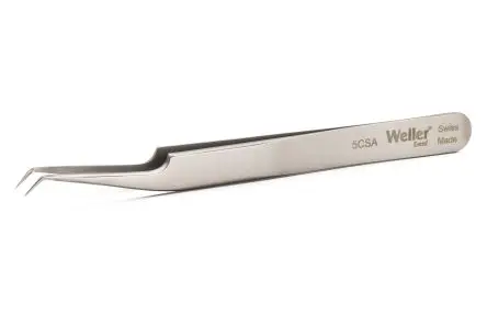 Produktfoto 1 von Erem Edelstahl Pinzette, 4.5Zoll, Spitze Gebogen Antimagnetisch 1-teilig