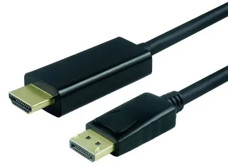 Produktfoto 1 von Roline, Stecker DisplayPort-Kabel A DisplayPort B HDMI - Stecker, 2 m Polyvinylchlorid