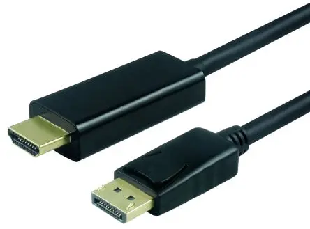 Produktfoto 1 von Roline, Stecker DisplayPort-Kabel A DisplayPort B HDMI - Stecker, 3 m Polyvinylchlorid