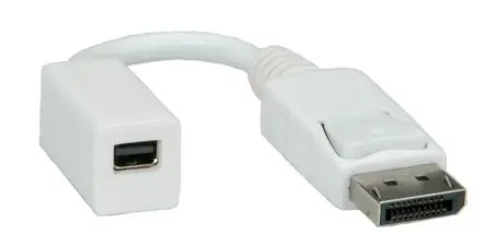Produktfoto 1 von Roline, Stecker DisplayPort-Kabel A DisplayPort B Mini-DisplayPort - Buchse, 150 mm Polyvinylchlorid