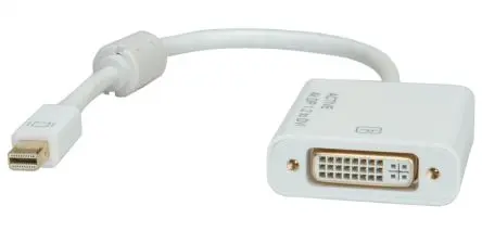 Produktfoto 1 von Roline Adapter 3840 x 2160 pixel, Ausgänge:1, In:Mini-DisplayPort, Out:DVI, 155 mm Kabel
