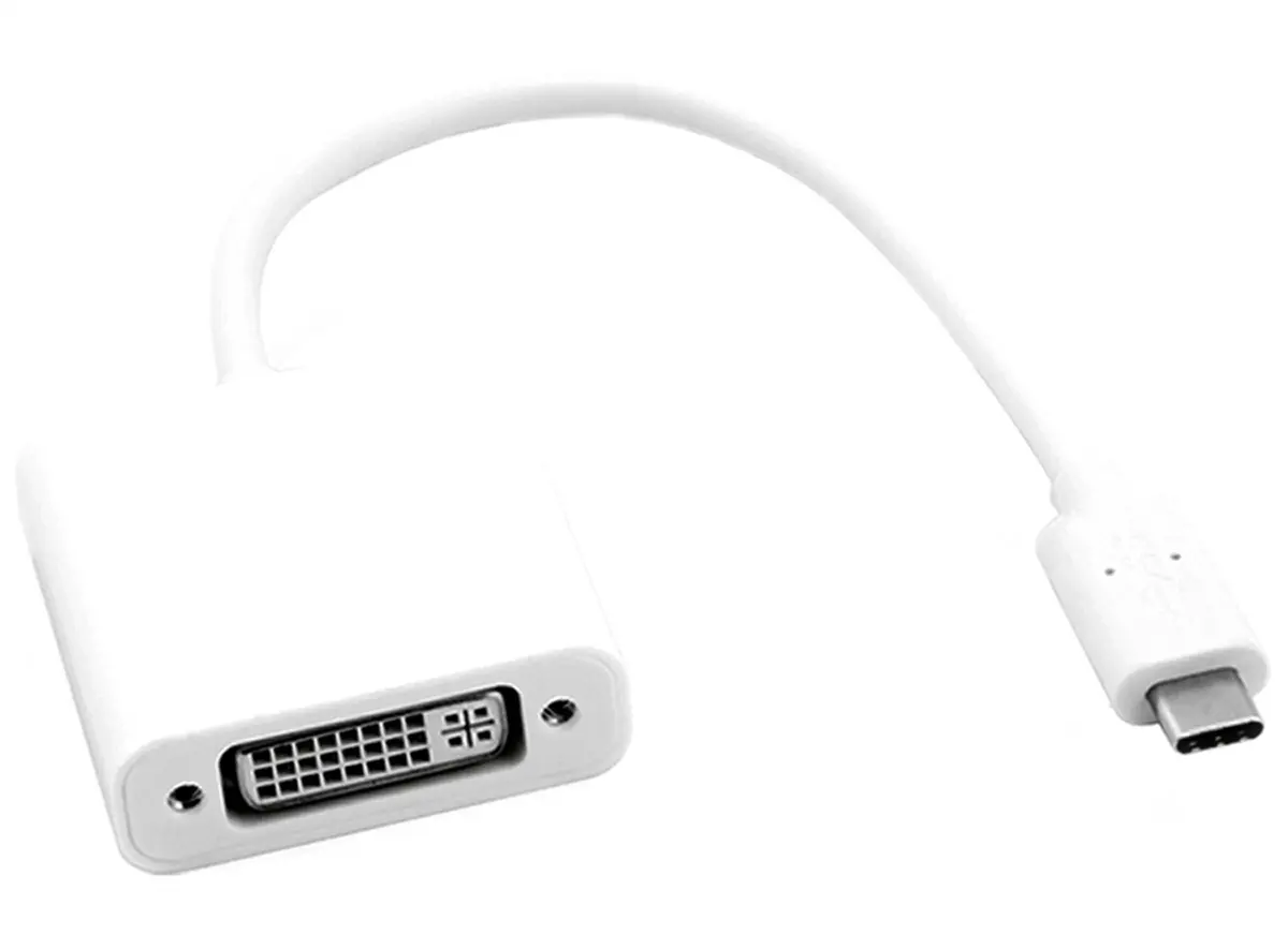 Produktfoto 1 von Roline USB-Kabel, USB C / DVI-I Dual Link, 100mm USB 3.1 Silber