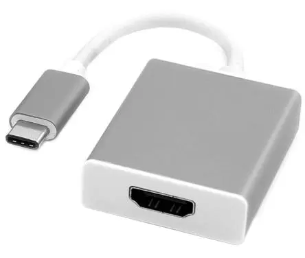 Produktfoto 1 von Roline USB-Kabel, USB C / HDMI, 100mm USB 3.1 Silber