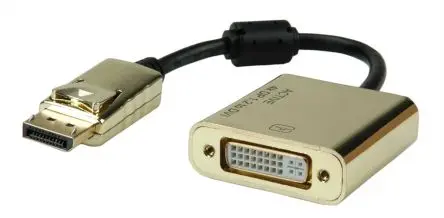 Produktfoto 1 von Roline Adapter 4096 x 2160 pixel, Ausgänge:1, In:Mini-DisplayPort, Out:DVI, 150 mm Kabel