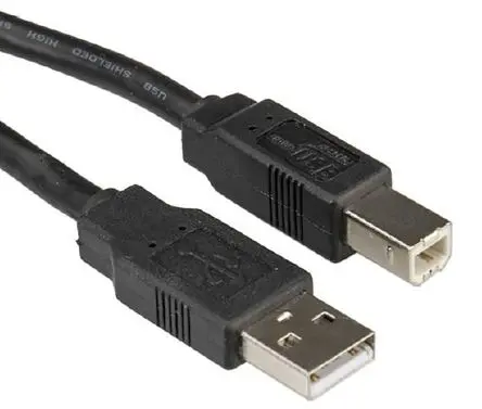 Produktfoto 1 von Roline Stecker IC-Buchse USB-Kabel, USB Typ A Stecker / USB B, 4.5 m USB 2.0 Schwarz