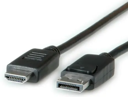 Produktfoto 1 von Roline, Stecker DisplayPort-Kabel A DisplayPort B HDMI - Stecker, 4.5 m Polyvinylchlorid