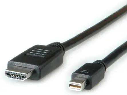 Roline, Stecker DisplayPort-Kabel A Mini-DisplayPort B HDMI - Stecker, 1 m Polyvinylchlorid