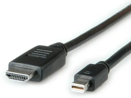 Produktfoto 1 von Roline, Stecker DisplayPort-Kabel A Mini-DisplayPort B HDMI - Stecker, 2 m Polyvinylchlorid