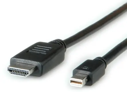 Produktfoto 1 von Roline, Stecker DisplayPort-Kabel A Mini-DisplayPort B HDMI - Stecker, 4.5 m Polyvinylchlorid