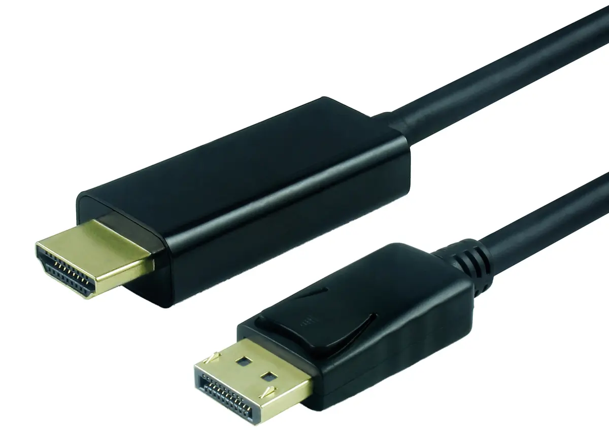 Produktfoto 1 von Roline, Stecker DisplayPort-Kabel A DisplayPort B HDMI - Stecker, 1 m Polyvinylchlorid