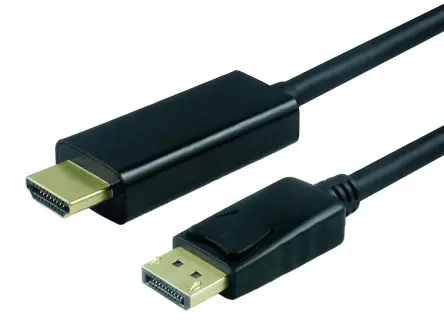 Produktfoto 1 von Roline, Stecker DisplayPort-Kabel A DisplayPort B HDMI - Stecker, 1 m Polyvinylchlorid