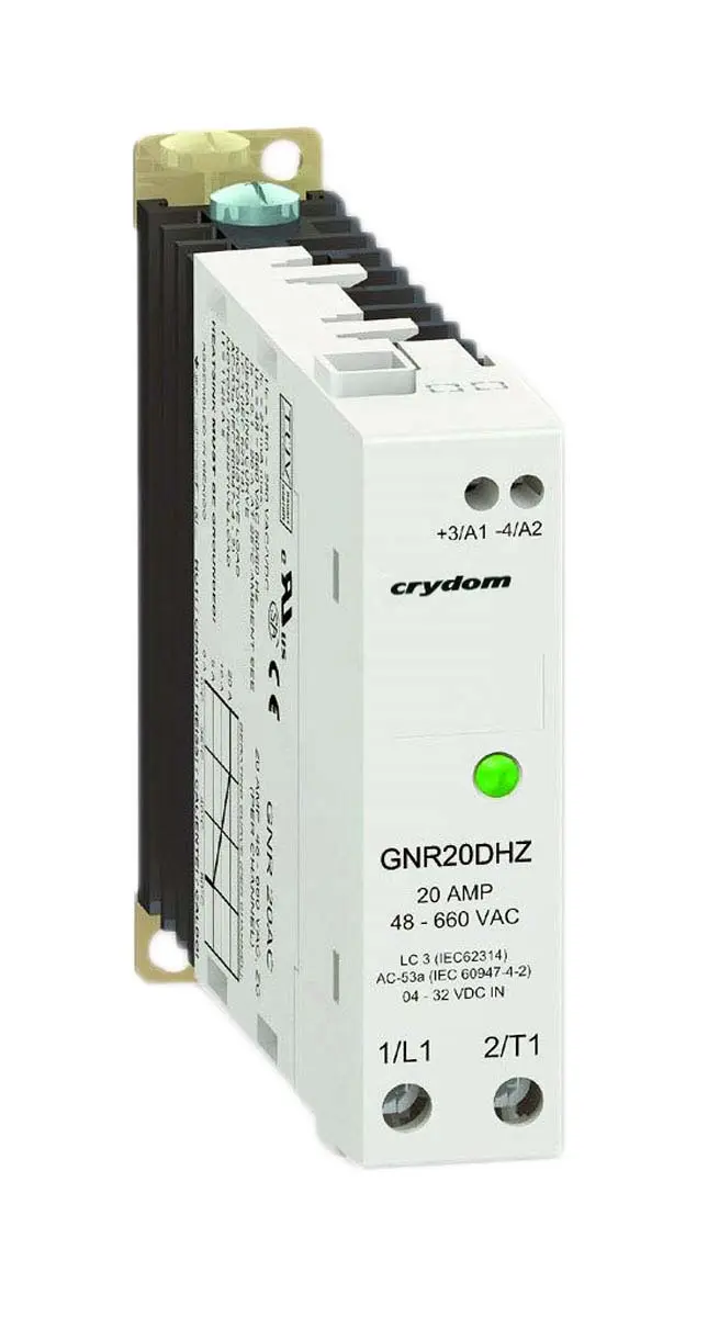 Produktfoto 1 von Sensata Crydom GNR DIN-Schienen Halbleiterrelais mit Nulldurchgang 600 Veff / 20 A Effektivwert