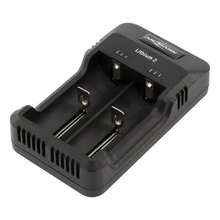 Produktfoto 1 von Ansmann Akkuladegerät, 1.45V, 3.7 V, 4.2 V Li-Ion, NiMH/1000 mA 18650, 2 x AAA, 22650, AA, 16340, 17670, 18500, 14500,