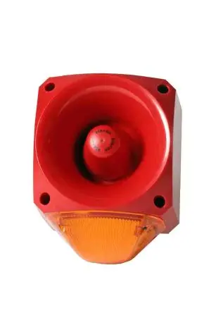 Produktfoto 1 von Klaxon PNC LED, Filament/Warnsummer, Dauer-Licht Beacon-Sounder-Kombination 60V dc Gelb IP66 Seitlich / 116 dB 116 dB @
