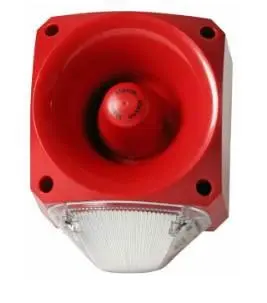 Produktfoto 1 von Klaxon Nexus 105/110/120 Xenon/LED, Statisch/Blinkend (nur LED)-Licht Beacon-Sounder-Kombination 60V Klar IP66 Seitlich