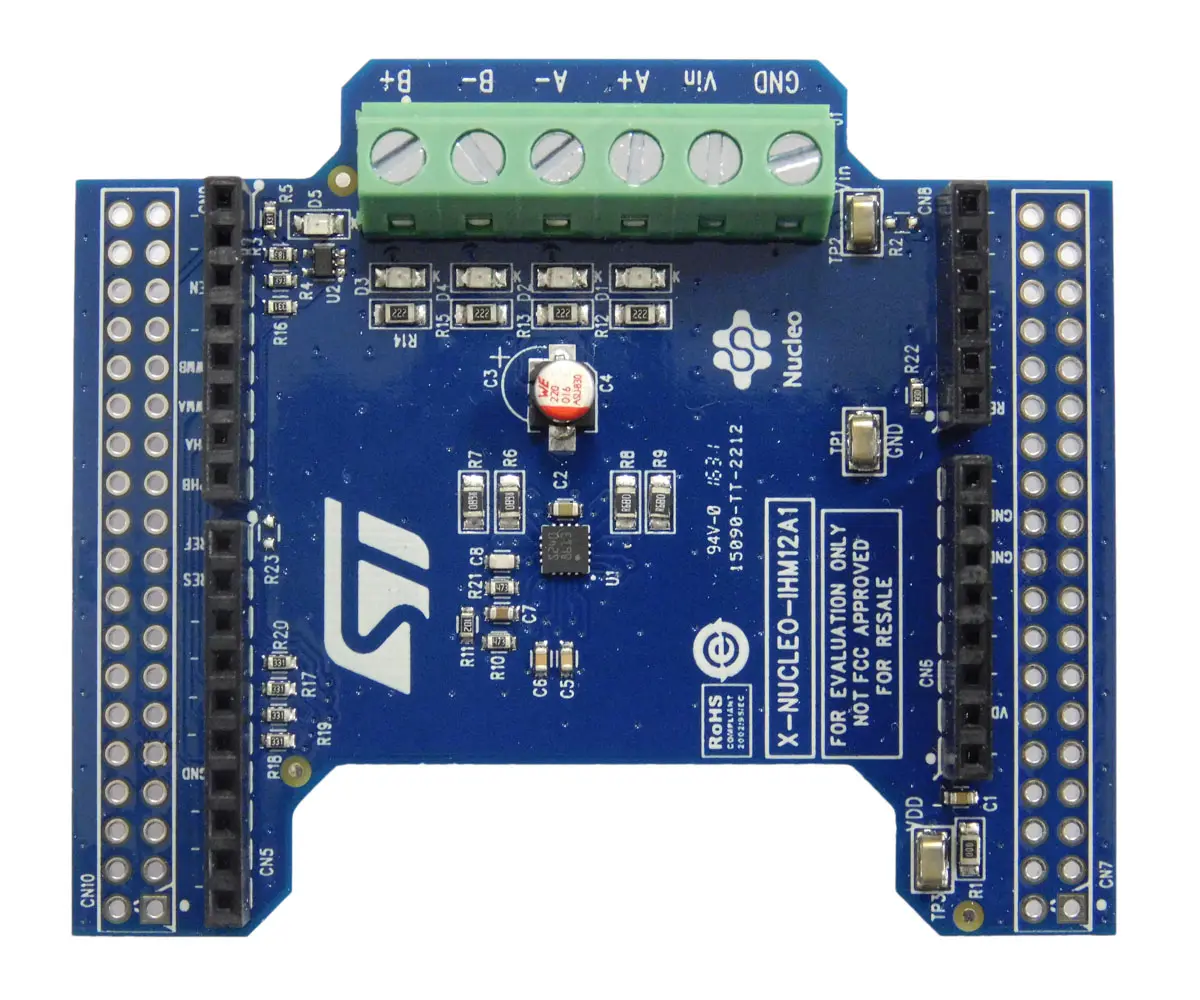 Produktfoto 1 von STMicroelectronics STSPIN240 Evaluierungsplatine, Motor-Konfiguration Gleichstrommotor, für Arduino UNO, STM32