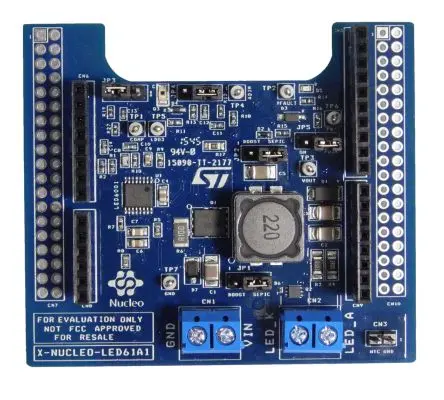 Produktfoto 1 von STMicroelectronics LED-Treiberevaluierungskit Erweiterungs-Leiterplatte zum Einsatz mit STM32 Nucleo, LED-Treiber,