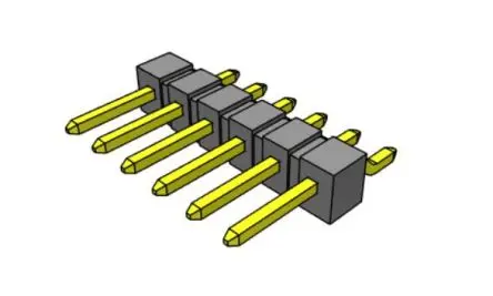 Produktfoto 1 von Samtec TSM Stiftleiste gewinkelt, 6-polig / 1-reihig, Raster 2.54 mm Raster Oberfläche, Platine-Platine, Kabel-Platine,