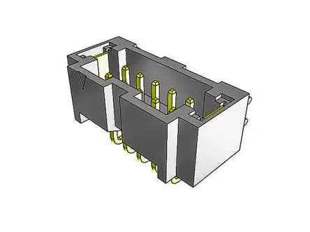 Produktfoto 1 von Samtec T1M Leiterplattenleiste gewinkelt, 2-polig / 1-reihig, Raster 1 mm Raster Oberfläche, Kabel-Platine, Ummantelt