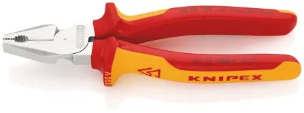 Produktfoto 1 von Knipex Kombizange Schneidkraft → Harter Draht: 2,5 mm Klavierdraht: 2 mm Litzendraht: 11,5 mm 180 mm VDE